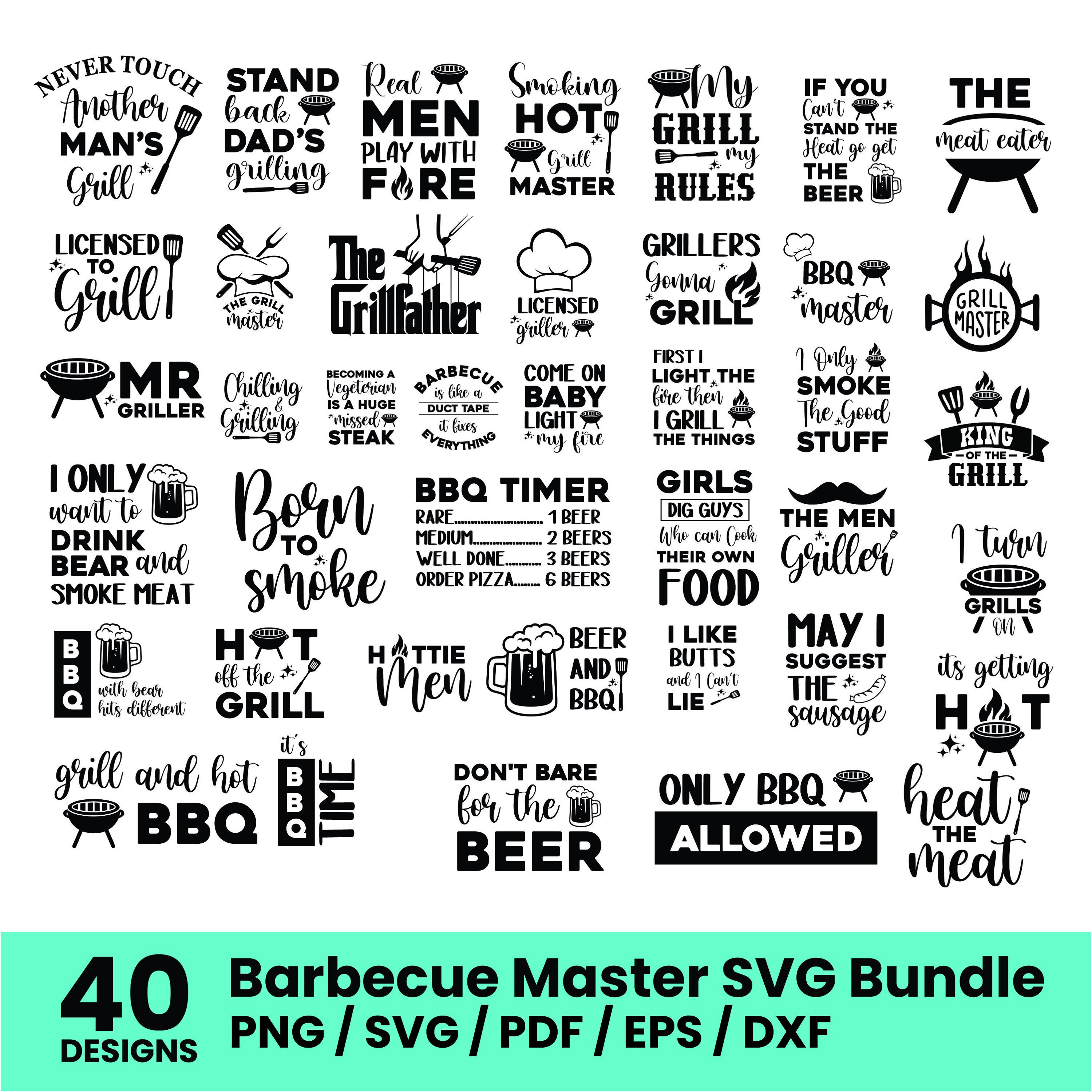 Grilling Svg Bundle | Barbecue Grill Bundle | Funny BBQ Quotes | Bbq ...