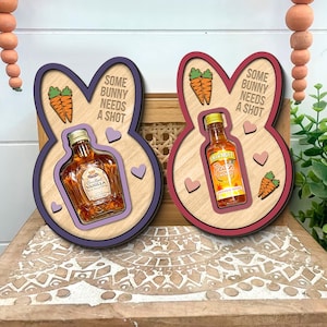 Osterhase Alkohol Flaschenhalter SVG: Erwachsenen Osterkorb Geschenk (Digitaler Download)