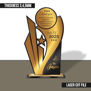Designs Awards Trophy Laser Cut Bundle, Trophy Laser Cut File, Wooden Award Svg File, Laser Cut Awards, Wooden Laser Trophy Award, Award Svg
