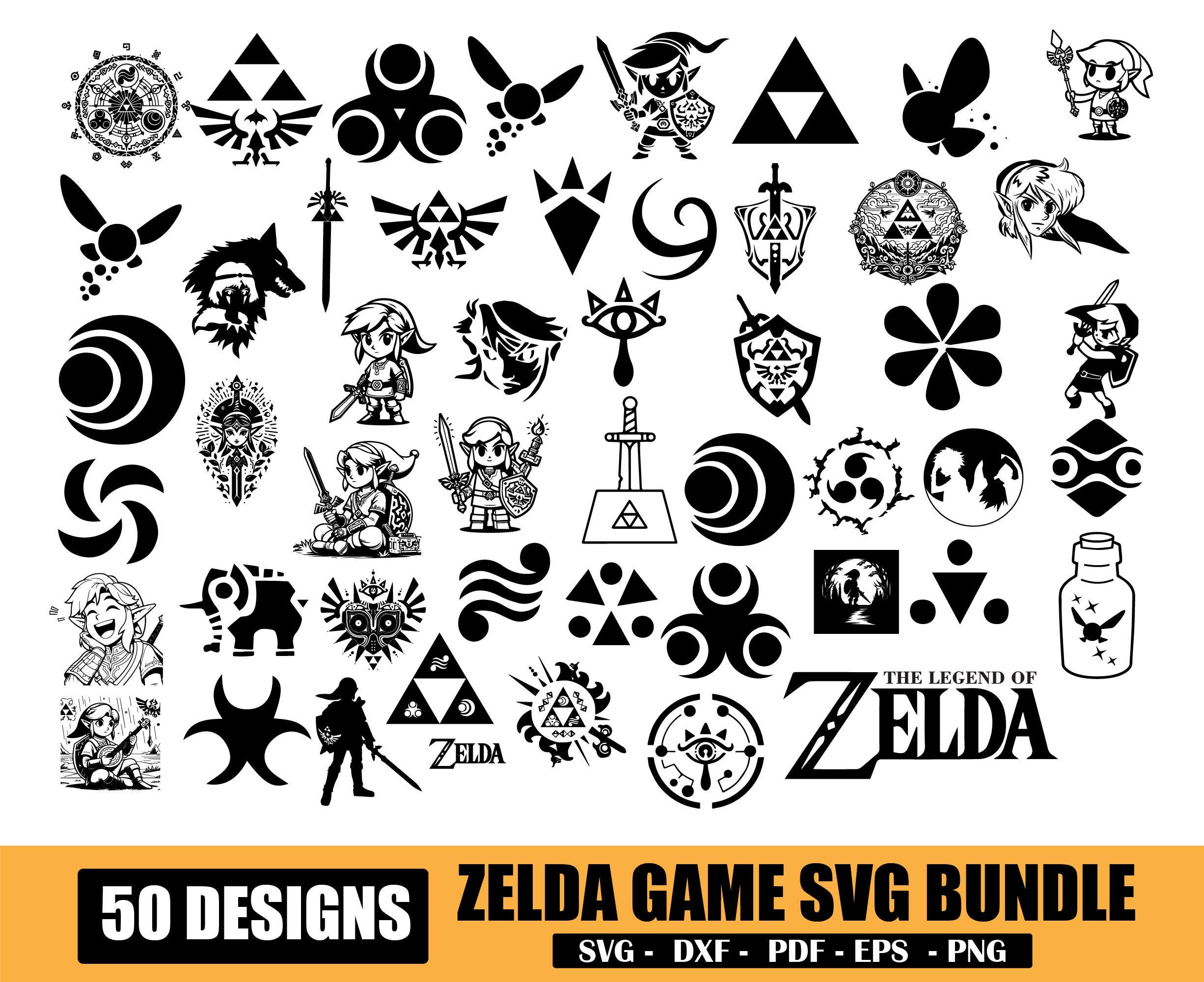 Zelda SVG Bundle: Fantasy Game Vector Designs (Digital Download)