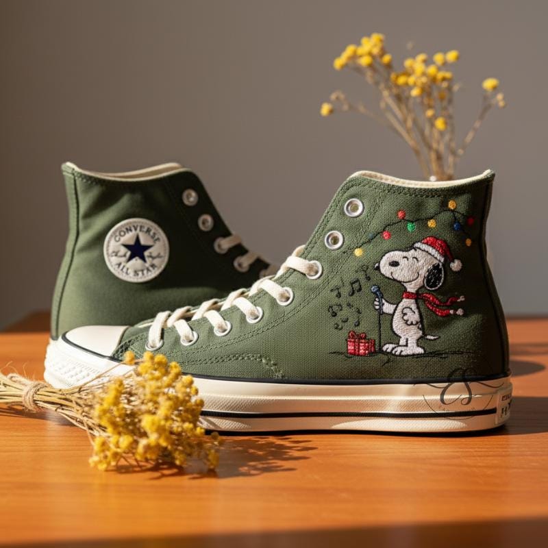 Xmas Converse - Etsy