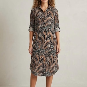 Elegante Rayon Jurk voor Dames – Europese Chic Casual Jurk