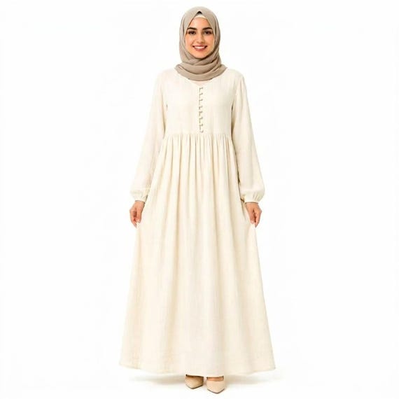 brown cream dresses And Printed V-Neck Long Sleeve Midi Dress – AX Paris Hybrid and a soft crinkle Size:1X-2X-3X/1-1-1 Embroidered Dress New Dress