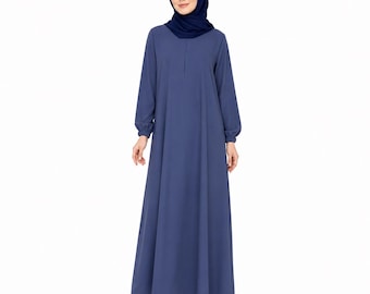 Pure Cotton Abaya with Pockets – Modest Maxi Dress for Prayer, Travel & Everyday Comfort