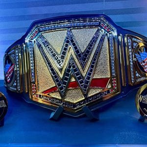 Wrestling Belt Display Stand: WWE, AEW Replica Belts image 3