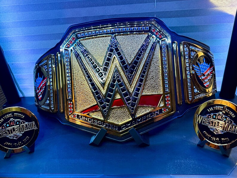 Wrestling Belt Display Stand: WWE, AEW Replica Belts image 3