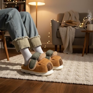 Capybara Plush Slippers Cotton Shoes Women Men Winter Spring Anti-Slip Couples Cozy Home Fluffy Footwear