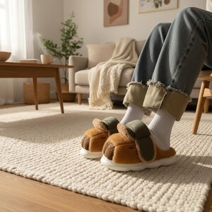 Capybara Slippers Soft Cotton Plush Shoes Women Men Winter Spring Anti-Slip Couples Indoor Fluffy Footwear