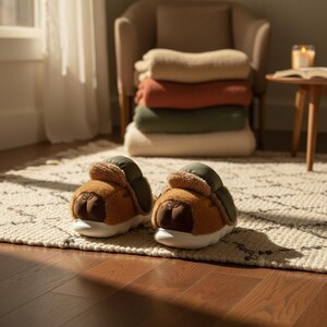 Capybara Cotton Slippers Plush Shoes Women Men Winter Spring Anti-Slip Couples Cozy Fluffy Indoor Footwear