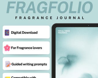 Diario digitale delle fragranze, Tracker delle collezioni di fragranze, Planner di profumi, Recensione di profumi per gli amanti delle fragranze, iPad, Goodnotes, Notability, PDF