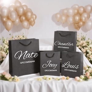 Sacolas de presente com nome personalizado, sacolas de presente para padrinhos, sacola de presente para festa de casamento, sacolas de presente de casamento, sacola de presente personalizada, sacola de presente de agradecimento, presente para convidados de casamento