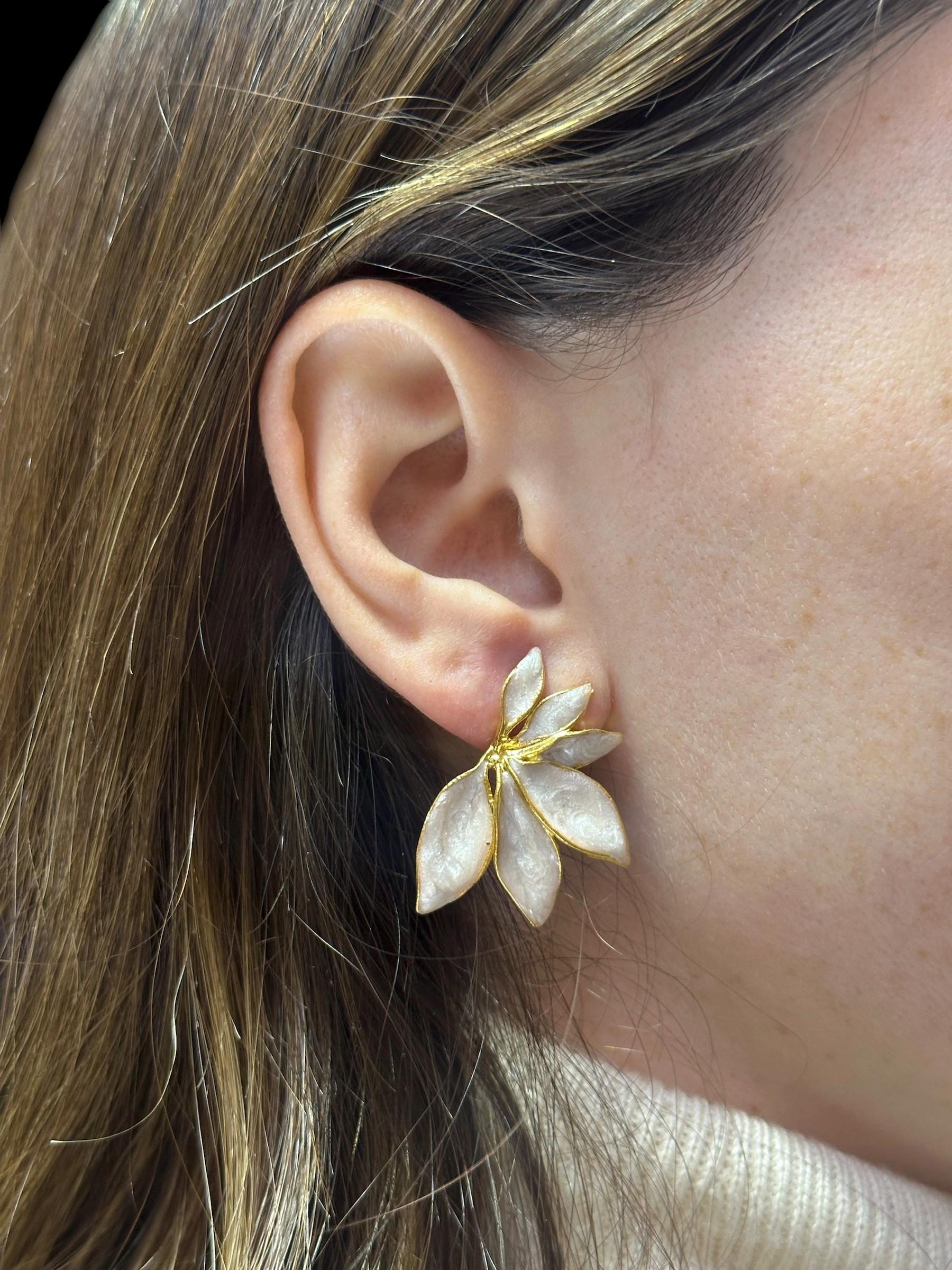 Earrings Leaf Silver - Bec Stern main image 0