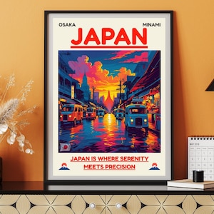 Japan art - Japan poster - Japan - Osaka print - Japan print - minami print - Osaka poster - Japan wall art - gift for traveler - Osaka