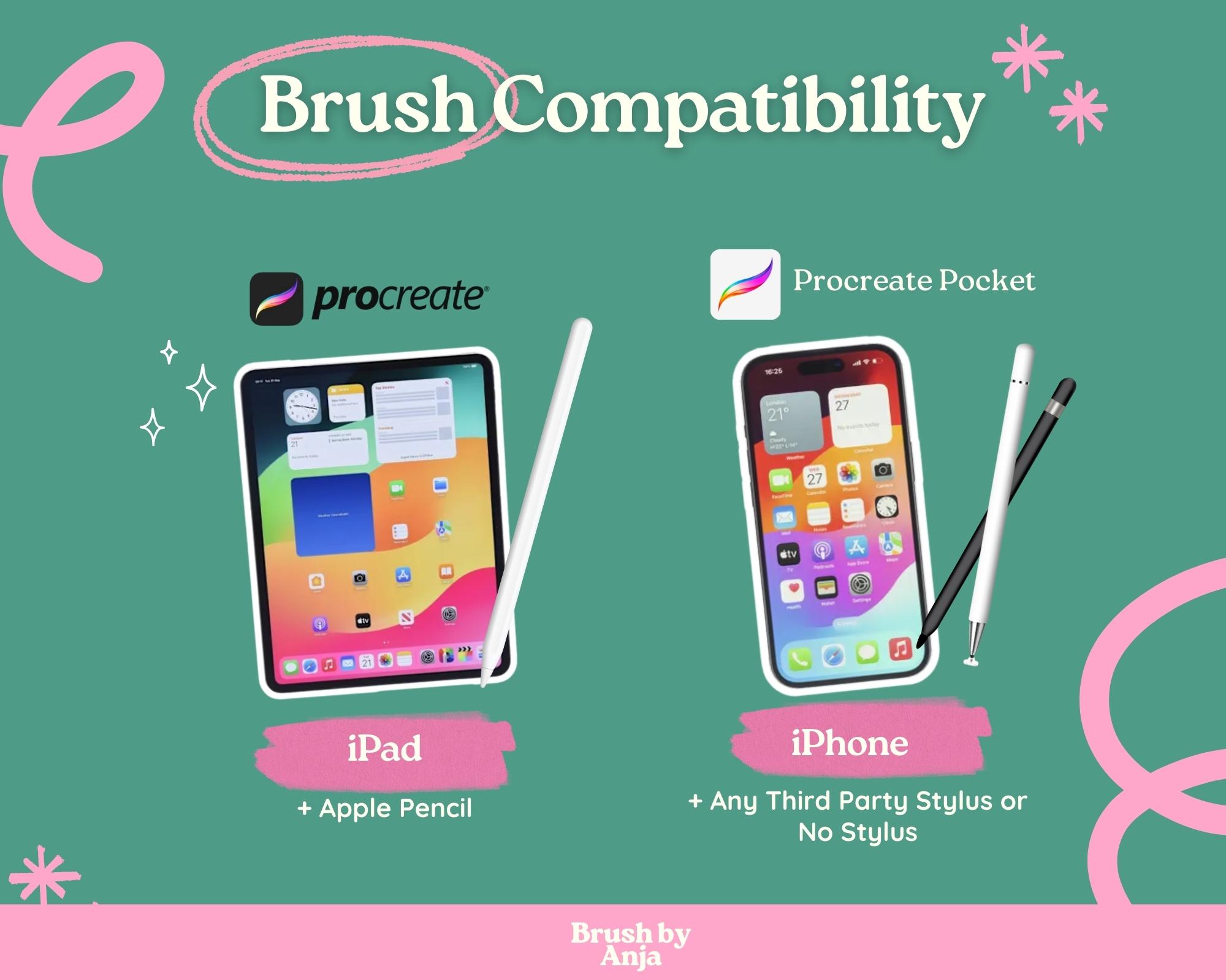 Realistic Watercolor Kit – Procreate Digital Brushes and Canvas ...