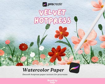 Watercolor Paper for Procreate – Velvet Hotpress Texture