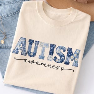 Camiseta de patchwork sintético para concienciar sobre el autismo, camiseta sobre neurodiversidad, camiseta de apoyo al autismo, camiseta para profesores de educación especial, regalo para madres de niños con autismo