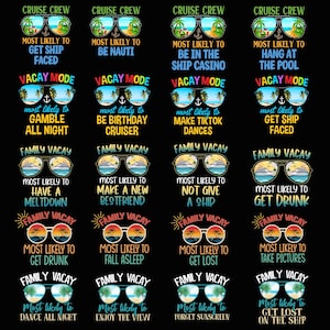 35 Most Likely to Summer, Family Travel Matching, Matching Family Beach, Summer Cruise Vacation, Beach Trip, Vacation Squad
