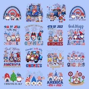 18 Png 4th of July Gnome, 4th of July Png, American Gnome Png, Patriotic Gnome, Fireworks With My Gnomies, American Gnomies Png