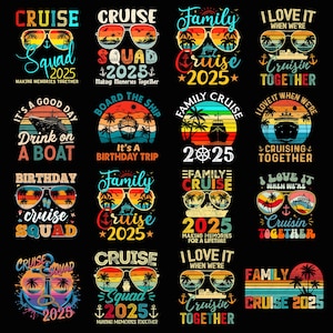 19 Png Cruise Squad 2025, Cruisin Together, Vintage Cruise Png, Family Matching Cruise, We&#39;re Cruising Together, Making Memories Together