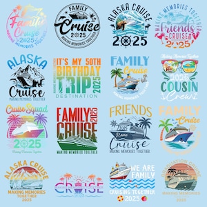 16 Png Cruise Trip Together, Family Vacation Png, Cruise Squad 2025 Png, Making Memories Together, Friend Cruise