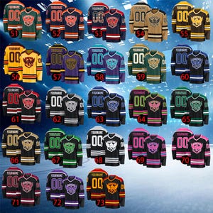 Camiseta de hockey personalizada, camiseta de hockey personalizada, cosida, impresa, con nombre, número y logotipo, camiseta deportiva de práctica de manga larga para hombres, mujeres y niños imagen 4