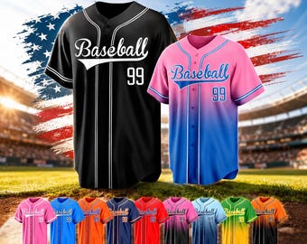Custom Baseball Jersey Stitched Printed Personalized Baseball Shirts Customize Name Number Logo Sports Uniform for Men Women Youth Toddlers