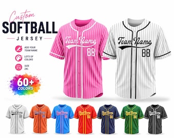 Camiseta de béisbol personalizada a rayas con nombre y número bordados, uniforme personalizado de equipo, ropa deportiva para adultos y jóvenes, regalo para aficionados.