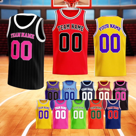 Custom Basketball Jersey Embroidered Printed Personalized Name Number Logo Replica Team Tank Top for Men Women kids Toddlers