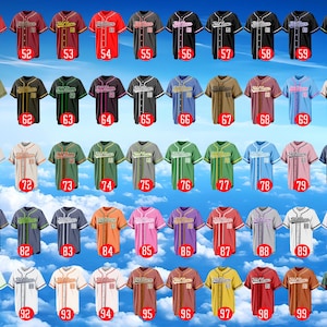 Camiseta de béisbol clásica personalizada, camiseta de equipo estampada y bordada personalizada, camiseta familiar de béisbol personalizada de cualquier color. imagen 3