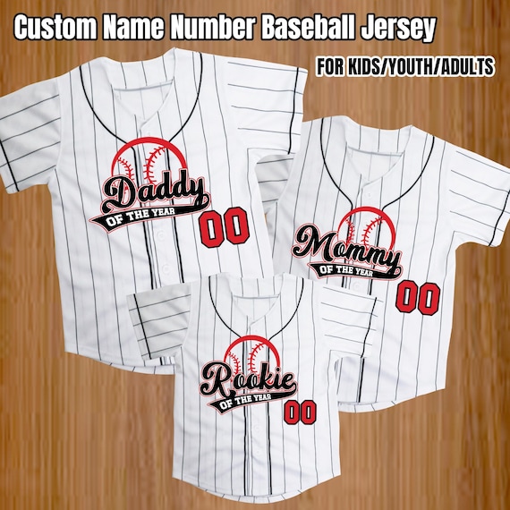 Personalized Rookie of the Year Baseball Jersey: Custom Family