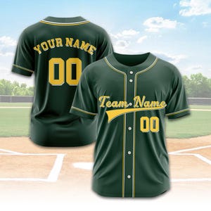 Personalized Baseball Jersey: Custom Team Name & Number
