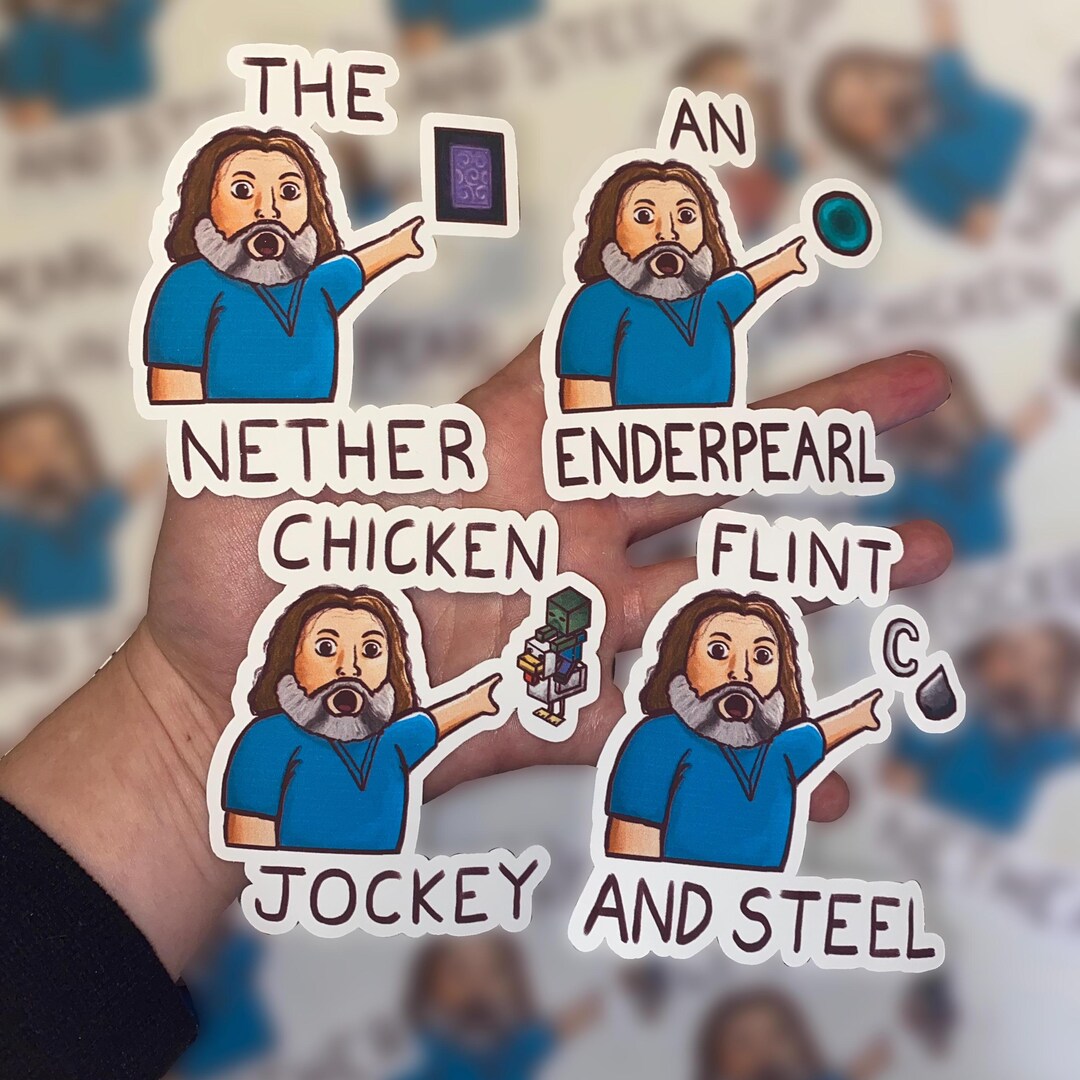 Minecraft Movie Steve Vinyl Stickers - Etsy