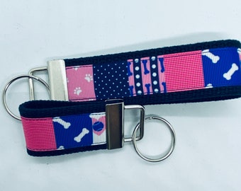 Puppy Plaid Keychain