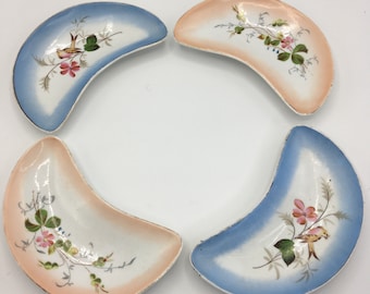 Hand Painted China Bone Dishes Trinket Dishes Vintage