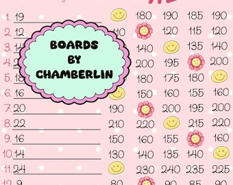 250 WTA Smiles Bingo Board