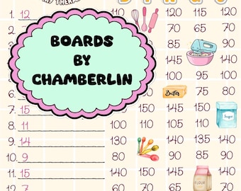175 WTA Baking Bingo Board