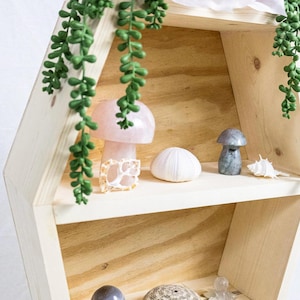 Handmade Gothic Coffin Shelf: 24&quot; Wall Display, Custom Finish