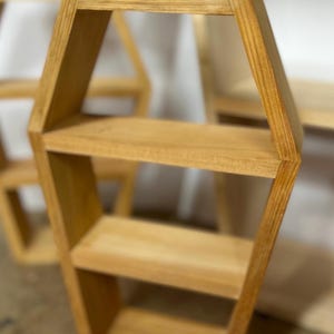 Mini Coffin Shelf (12” Tall) Hanging Coffin for Decoration & Display, Simple Spooky Storage for Small Stuff, Wooden Halloween Shelf