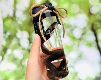 Cobra Wet Specimen, Real Snake Specimen, Animal Specimen, Encased In A Glass Jar, Gothic Reptile, Creepy And Grotesque, Handmade Gift