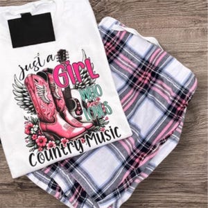 Country Music Pajama Set: Women&#39;s Western Cowgirl Sleepwear