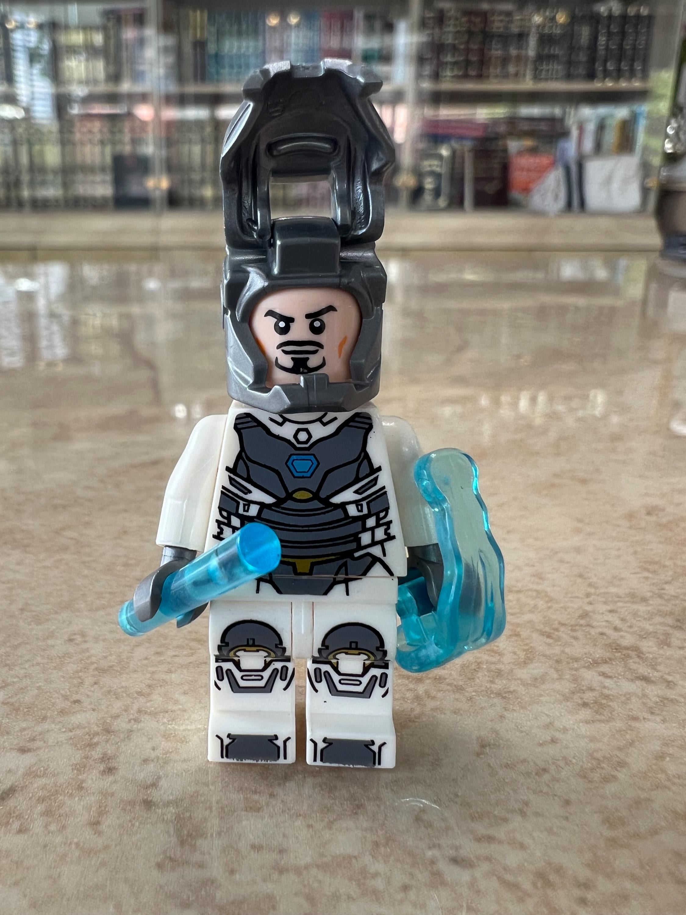 Mini Figure White Tech Suit Defender Futuristic Blast Hero