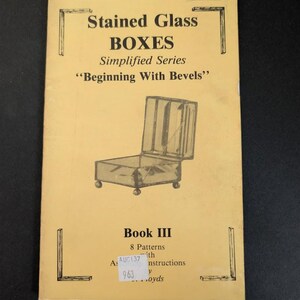 Vintage Stained Glass Boxes Simplified Series Beginning with Bevels Pattern & Instructional Book