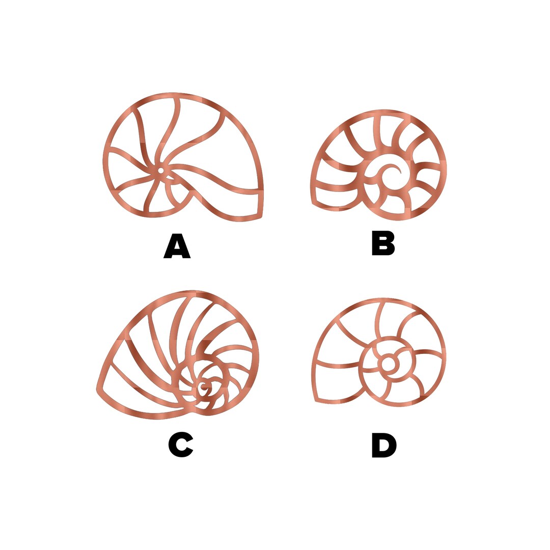 Copper Foil Nautilus Shell Overlays for Stained Glass, Glass Fusing ...