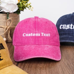Custom Text Embroidered Hat,Personalized logo Cap,Dad Hat,Vintage Baseball Hat, Gift For Her,Bachelor Party,Bachelorette,Business Party Gift