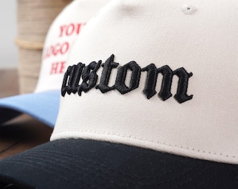 Custom Embroidered Trucker Hats,Personalized Logo Hat,Dad Hat,Custom Text Hat,Bachelor Party,Mama Hats,Two Tone Baseball Cap,Christmas Gifts