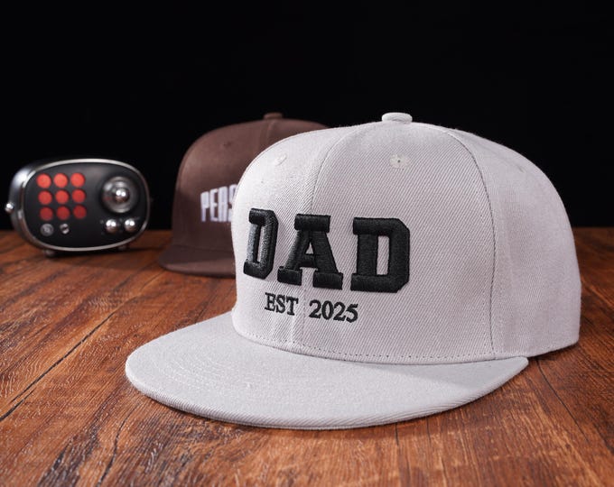 Custom Text Embroidery Hats, Personalised Flat Bill Snapback Cap,Dad Hat,Logo hat,Custom Baseball Cap, Bachelorette Party Gift,Flex Fit Hat