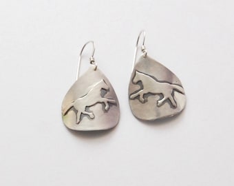 Silver Horse Earrings