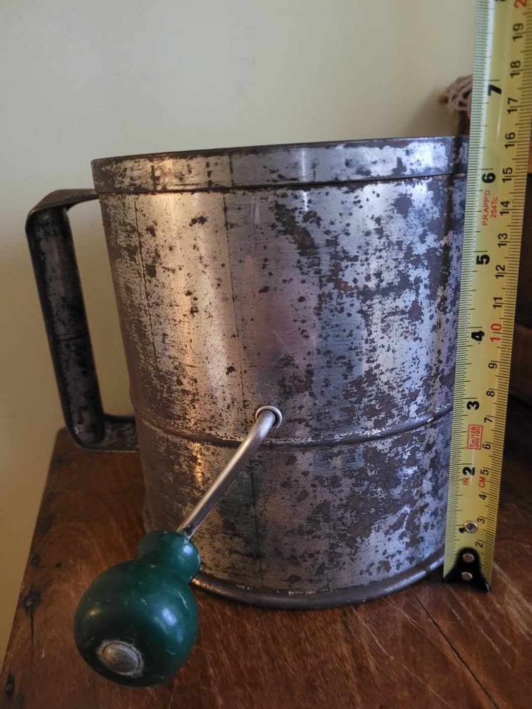 Extra LARGE Metal Flour Sifter Vintage Etsy
