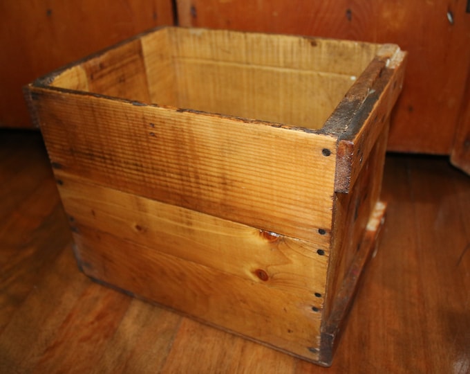 Wooden Vintage Box Small Wood Crate Etsy