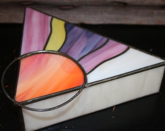 Stained glass jewelry trinket box